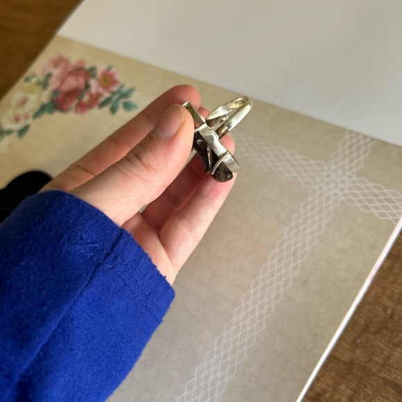 Adjustable tigers eye flower ring - Picture 3 of 3